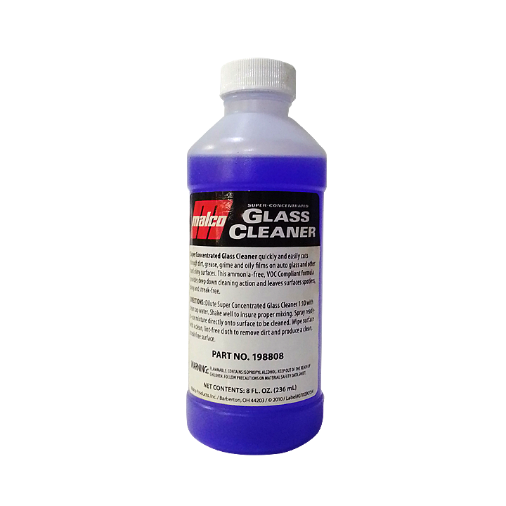 Shampoo concentrado para cristales MALCO Super Glass Cleaner de 8 onzas Malco